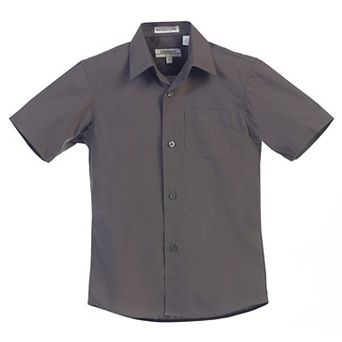 Gioberti Boy's Short Sleeve Solid Dress Shirt