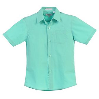 Gioberti Boy's Short Sleeve Solid Dress Shirt