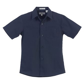 Gioberti Boy's Short Sleeve Solid Dress Shirt