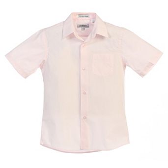 Gioberti Boy's Short Sleeve Solid Dress Shirt