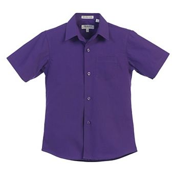 Gioberti Boy's Short Sleeve Solid Dress Shirt