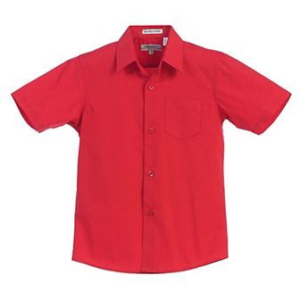 Gioberti Boy's Short Sleeve Solid Dress Shirt