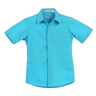 Gioberti Boy's Short Sleeve Solid Dress Shirt