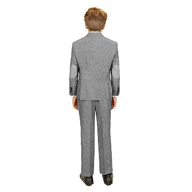 Gioberti Boy's Linen Suit Set Jacket And Dress Pants