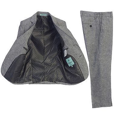 Gioberti Boy's Linen Suit Set Jacket And Dress Pants