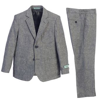 Gioberti Boy's Linen Suit Set Jacket And Dress Pants