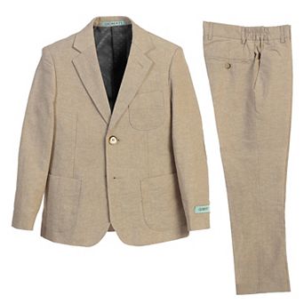 Gioberti Boy's Linen Suit Set Jacket And Dress Pants
