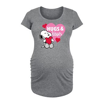 Maternity Peanuts Snoopy Hugs And Kisses Graphic Tee
