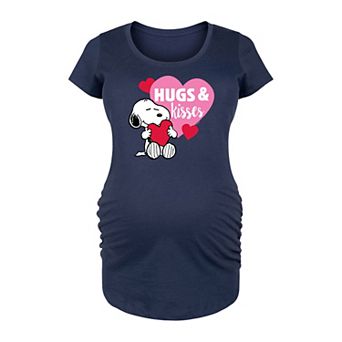 Maternity Peanuts Snoopy Hugs And Kisses Graphic Tee