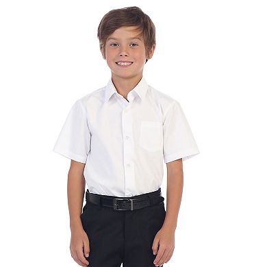Gioberti Boy's Short Sleeve Solid Dress Shirt