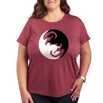 Plus Yin Yang Dragons Graphic Tee