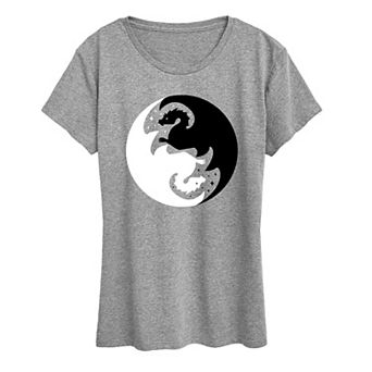 Women's Yin Yang Dragons Graphic Tee