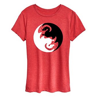 Women's Yin Yang Dragons Graphic Tee