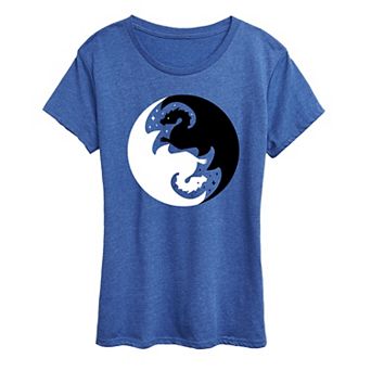 Women's Yin Yang Dragons Graphic Tee