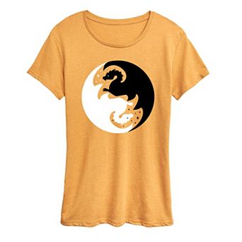 Women's Yin Yang Dragons Graphic Tee