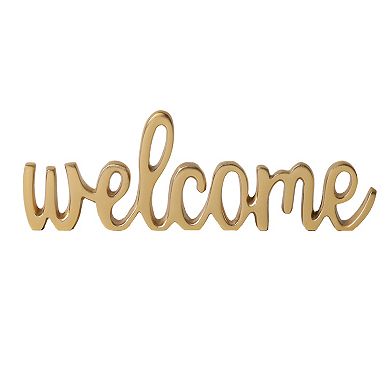 Everyday Decor Gold Finish Sentiment Script Table Decoration
