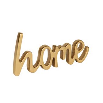 Everyday Decor Gold Finish Sentiment Script Table Decoration