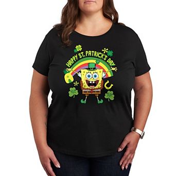 Plus Nickelodeon SpongeBob SquarePants Happy St. Patrick's Day Graphic Tee