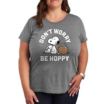 Plus Peanuts Snoopy Don't Worry Be Hoppy Graphic Tee
