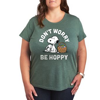 Plus Peanuts Snoopy Don't Worry Be Hoppy Graphic Tee