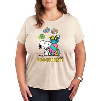 Plus Peanuts Snoopy & Woodstock Eggcellent Graphic Tee