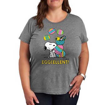Plus Peanuts Snoopy & Woodstock Eggcellent Graphic Tee