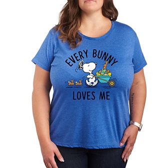 Plus Peanuts Snoopy Every Bunny Loves Me Graphic Tee