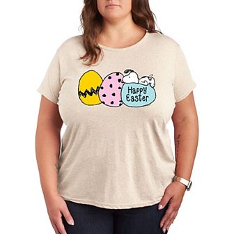 Plus Peanuts Snoopy Happy Easter Eggs Graphic Tee
