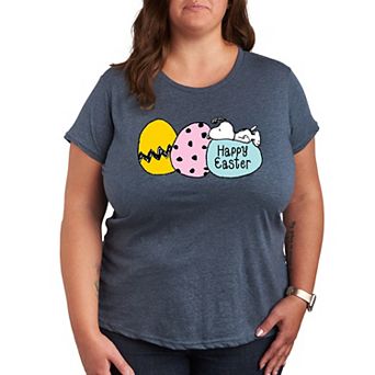 Plus Peanuts Snoopy Happy Easter Eggs Graphic Tee