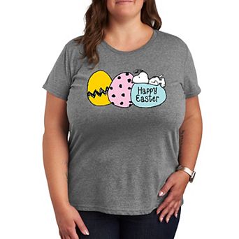 Plus Peanuts Snoopy Happy Easter Eggs Graphic Tee