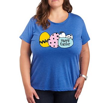 Plus Peanuts Snoopy Happy Easter Eggs Graphic Tee