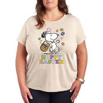 Plus Peanuts Snoppy Hoppy Easter Graphic Tee