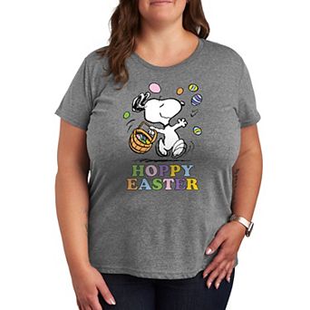 Plus Peanuts Snoppy Hoppy Easter Graphic Tee