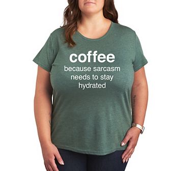 Plus Coffee Sarcasm Graphic Tee