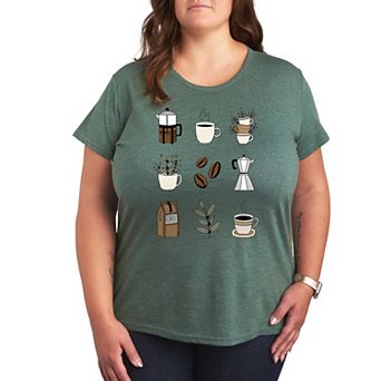 Plus Coffee Grid Graphic Tee