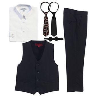 Gioberti Boy's 5 pc Vest And Pants Set With Shirt And Ties