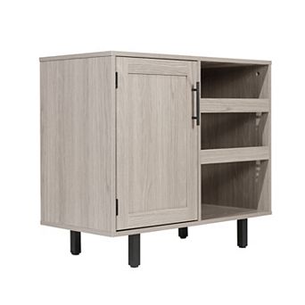 Merrick Lane Classic Sideboard And Bar Cabinet With Open And Closed Storage