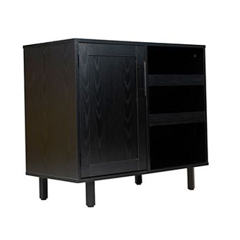Merrick Lane Classic Sideboard And Bar Cabinet With Open And Closed Storage