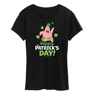 Women's SpongeBob SquarePants Happy St. Patrick's Day Graphic Tee