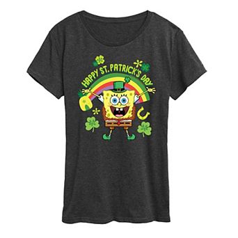 Women's SpongeBob SquarePants Happy St. Patrick's Day Graphic Tee