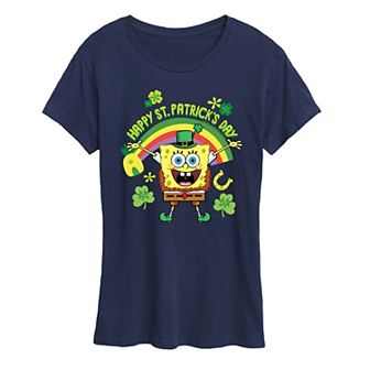 Women's SpongeBob SquarePants Happy St. Patrick's Day Graphic Tee