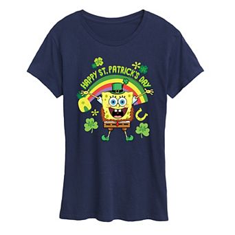 Women's SpongeBob SquarePants Happy St. Patrick's Day Graphic Tee