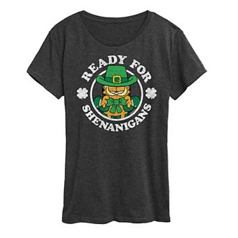 Women's Garfield Ready For Shenanigans Graphic Tee