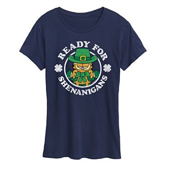 Women's Garfield Ready For Shenanigans Graphic Tee