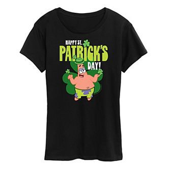 Women's SpongeBob SquarePants Happy St. Patrick's Day Graphic Tee