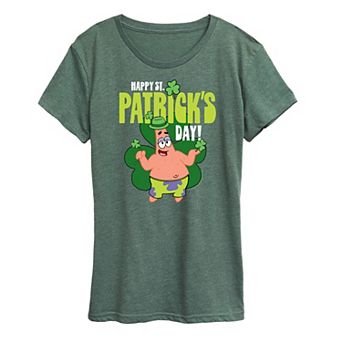 Women's SpongeBob SquarePants Happy St. Patrick's Day Graphic Tee
