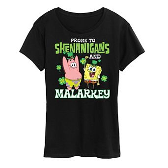 Women's SpongeBob SquarePants Shenanigans And Malarkey Graphic Tee