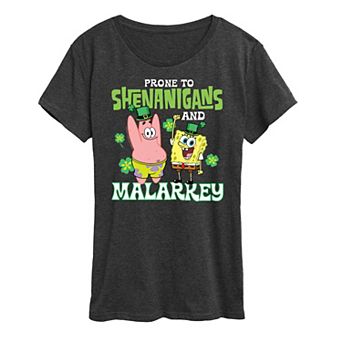 Women's SpongeBob SquarePants Shenanigans And Malarkey Graphic Tee