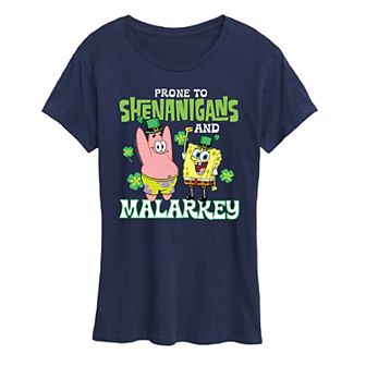 Women's SpongeBob SquarePants Shenanigans And Malarkey Graphic Tee
