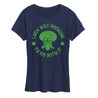 Women's SpongeBob SquarePants Squidward Luck Graphic Tee